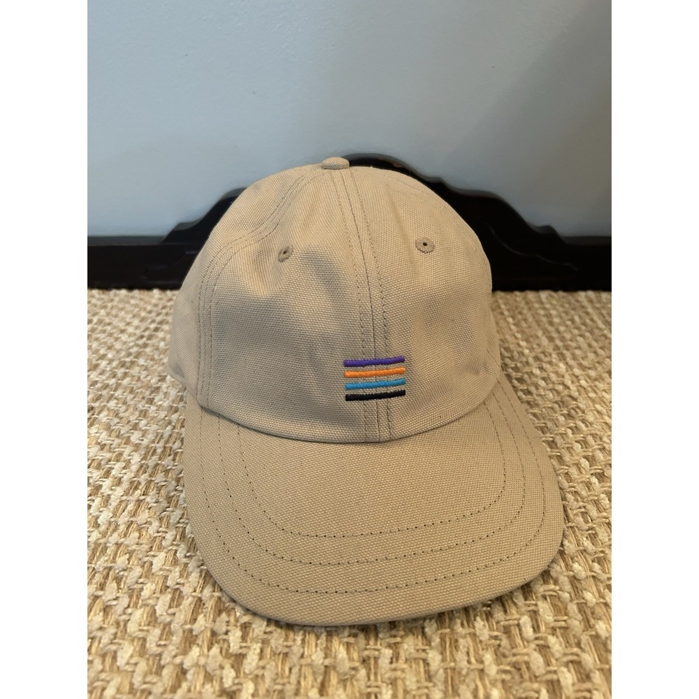 Patagonia Organic Cotton Stand Up Cap With Stripes Adjustable Canvas Hat Beige